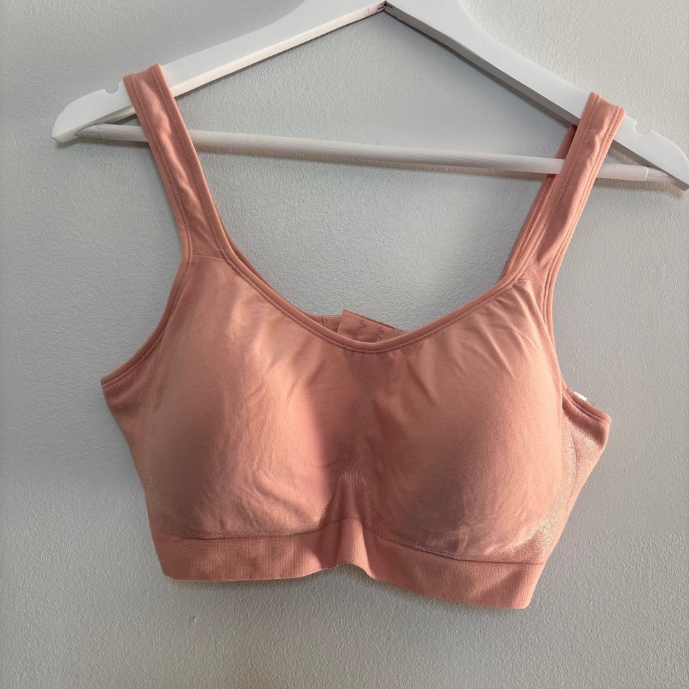 Truekind Daily Comfort Wirefree Shaper Bra Light Pink Women XL Comfort Support